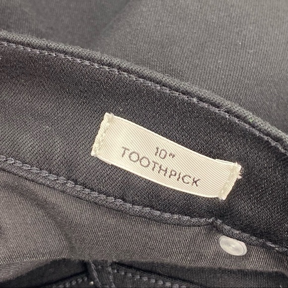 J. Crew 10" Highest-Rise Toothpick Jean in True Black Stretchy Size 28 - Picture 10 of 12